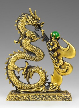 全铜福字铜龙中式工艺品