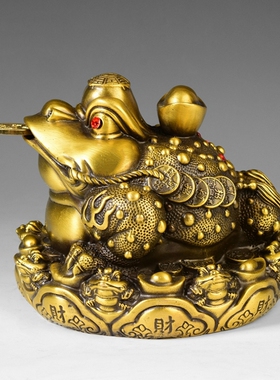 全铜元宝金蝉居家装饰开业礼品