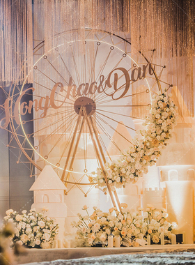 订制大型铁艺摩天轮舞台会场室外