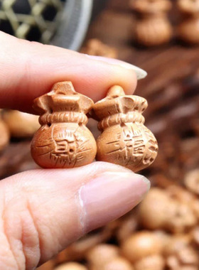 桃木福袋桃篮手编正品婴儿童宝宝桃木剑手工红绳编织本命年儿童