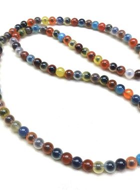 天然彩糖心玛瑙多圈手链糖果色系女款玛瑙三圈手链多宝手链