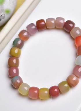 天然盐源玛瑙老型珠单圈手链女款精品简约时尚水晶手串饰品