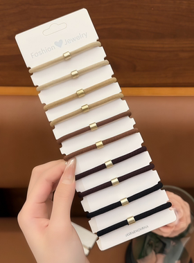 简约橡皮筋女扎头发绳网红2026新款丸子头发圈高弹力耐用头绳皮套