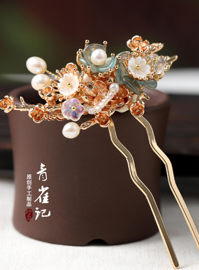 青雀记原创短钗装饰复古风簪子