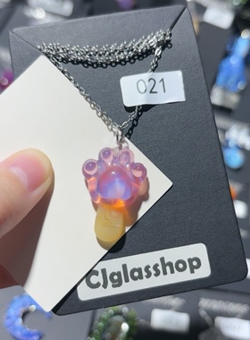 手工琉璃项链耳钉孤品捡漏
