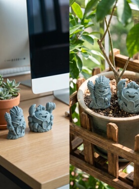 青砂石虾兵蟹将摆件创意鱼缸造景装饰品桌面摆件茶宠摆件