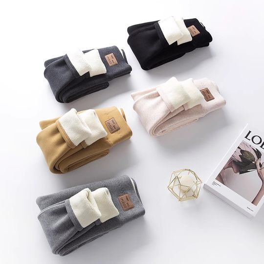 Теплые хлопковые брюки из утепленного бархата на осень и зиму из овечьего флиса