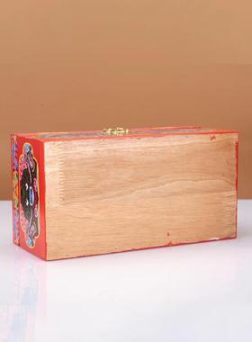 藏式八吉祥纸巾盒实木印花用品家居用品抽纸盒客厅餐巾纸盒子摆件