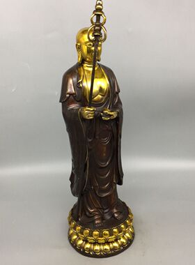 地藏王菩萨铜像摆件大号仿古家居