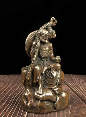 达摩菩提老祖坐像黄铜仿古客厅