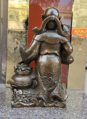 财神爷铜像摆件招财仿古铜像家居