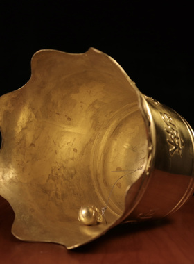 六字真言铜钟铃铛黄铜家居用品