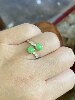 Silver inlaid Myanmar A genuine jadeite glass seed egg surface positive green ring certificate national inspection