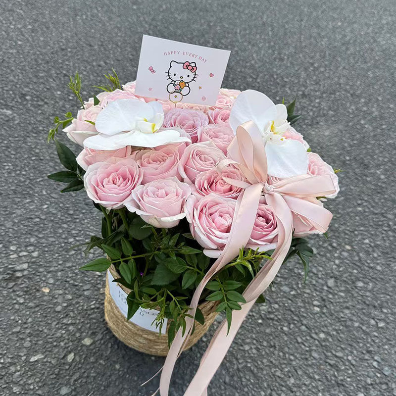 【小时达】99朵红玫瑰法式草编抱抱桶生日花束鲜花速递同城送女友,淘宝优惠券,粉丝福利购,淘宝优惠卷