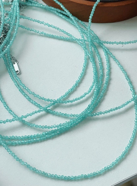 天然天河石细款女项链原色尖晶石颈链清新简约时尚轻奢小众锁骨链