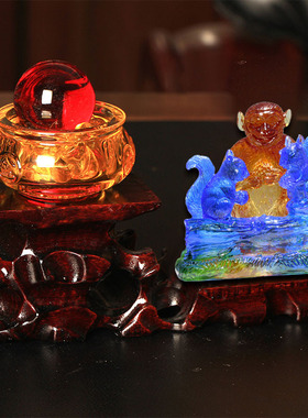 集雅轩宋韶光大师2026马年吉祥物生肖属龙 鼠猴喜合 琉璃吊坠礼品