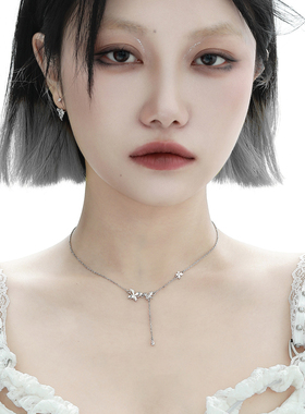 禾派 蝴蝶车花纯银项链轻奢风S925小众极简百搭高级感项链女