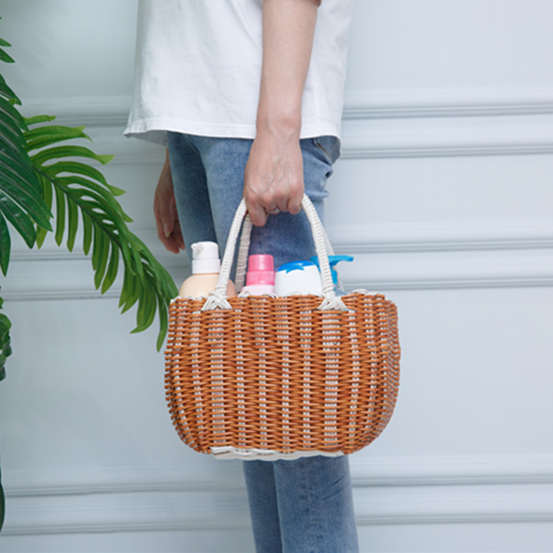 手提洗澡篮买菜购物篮子野餐篮郊游收纳筐鸡蛋蓝 伴手礼篮沙滩包,淘宝优惠券,粉丝福利购,淘宝优惠卷