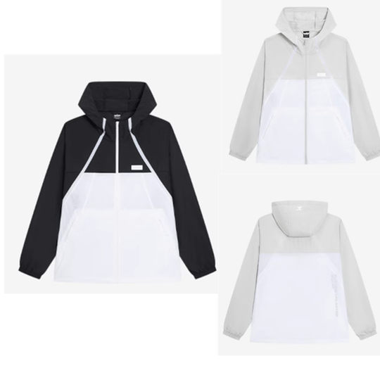 Xtep contrast color men's thin jacket 2025 summer new sports single windbreaker top 975229 140219