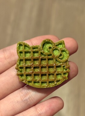 【仿真甜点系列】迷你可爱卡通造型华夫饼干树脂摆件创意桌面装饰