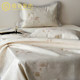 Summer cool sheets ice silk soft mat three-piece set high-end digital printing washable thin air-conditioning mat