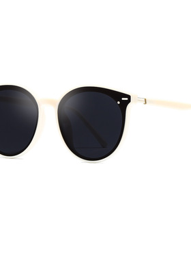 复古圆框偏光防紫外线女款太阳镜
