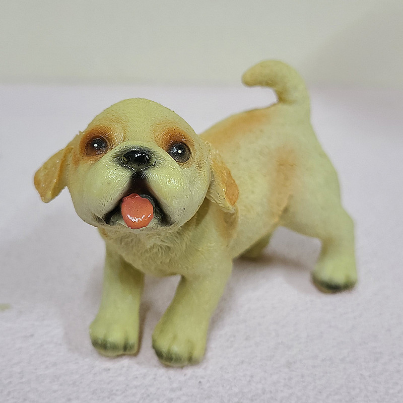 创意家庭装饰小物件仿真狗雕塑摆件可爱小狗罗威纳金毛比格犬模型