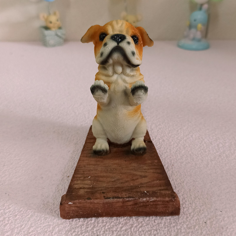 新品泰迪系列小狗手机支架个性可爱动物树脂桌面装饰摆件简约模型