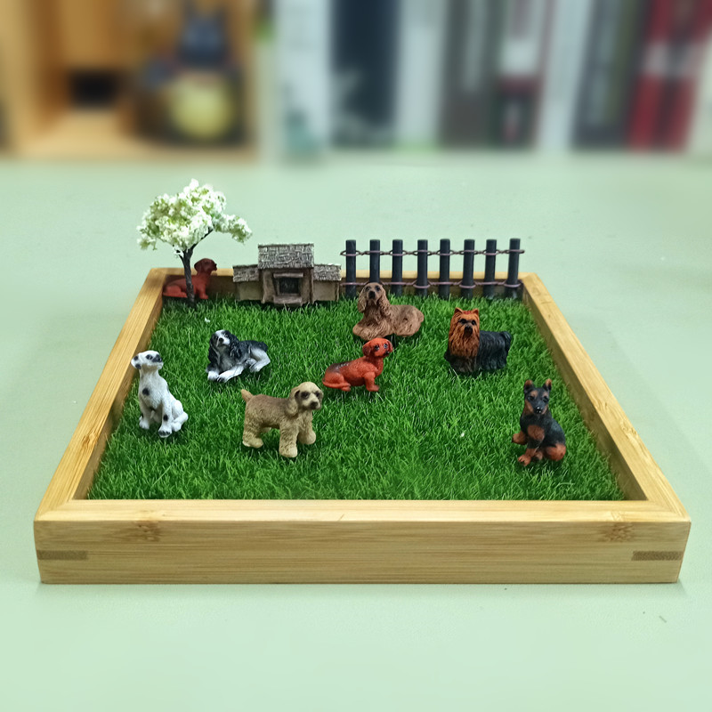 创意家居微景观模型摆件小狗哈士奇动物装饰品桌面迷你送朋友礼物