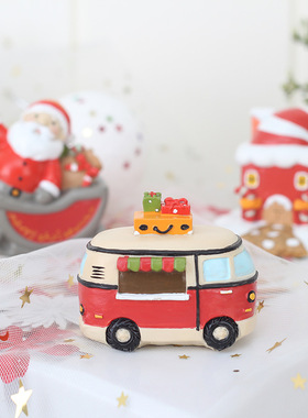 桌面装饰可爱风巴士圣诞节礼物