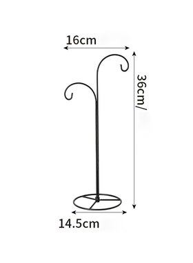 水培多肉花盆支架铁丝支架 欧式悬挂花盆袖珍双桶灯笼装饰支架铁