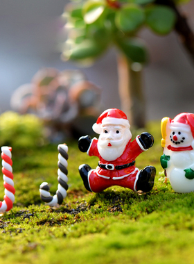 微景观绿植圣诞老人蛋糕系列拐杖