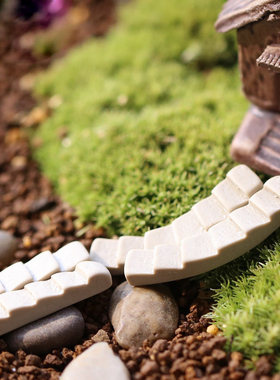 diy苔藓微景观台阶多肉摆件