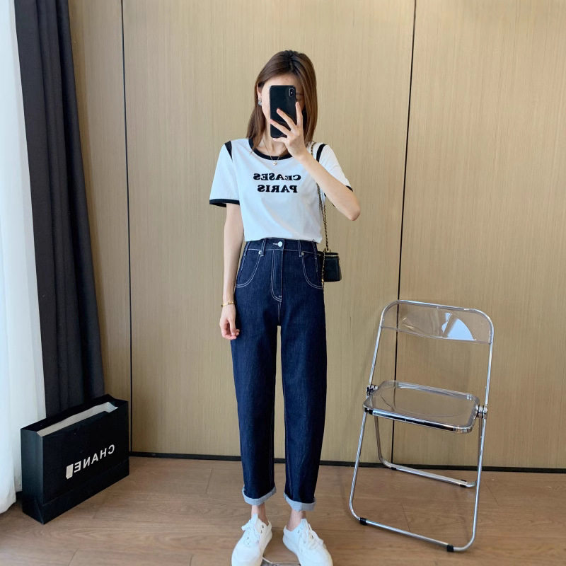 巨显瘦梨形不易褪色蓝深蓝色百搭高腰牛仔裤女薄款早秋款,淘宝优惠券,粉丝福利购,淘宝优惠卷