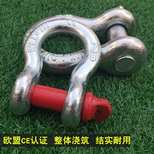美式U型吊环吊钩重型高强度起重D型卸扣U形卡扣d形弓型吊装工具 - 图1