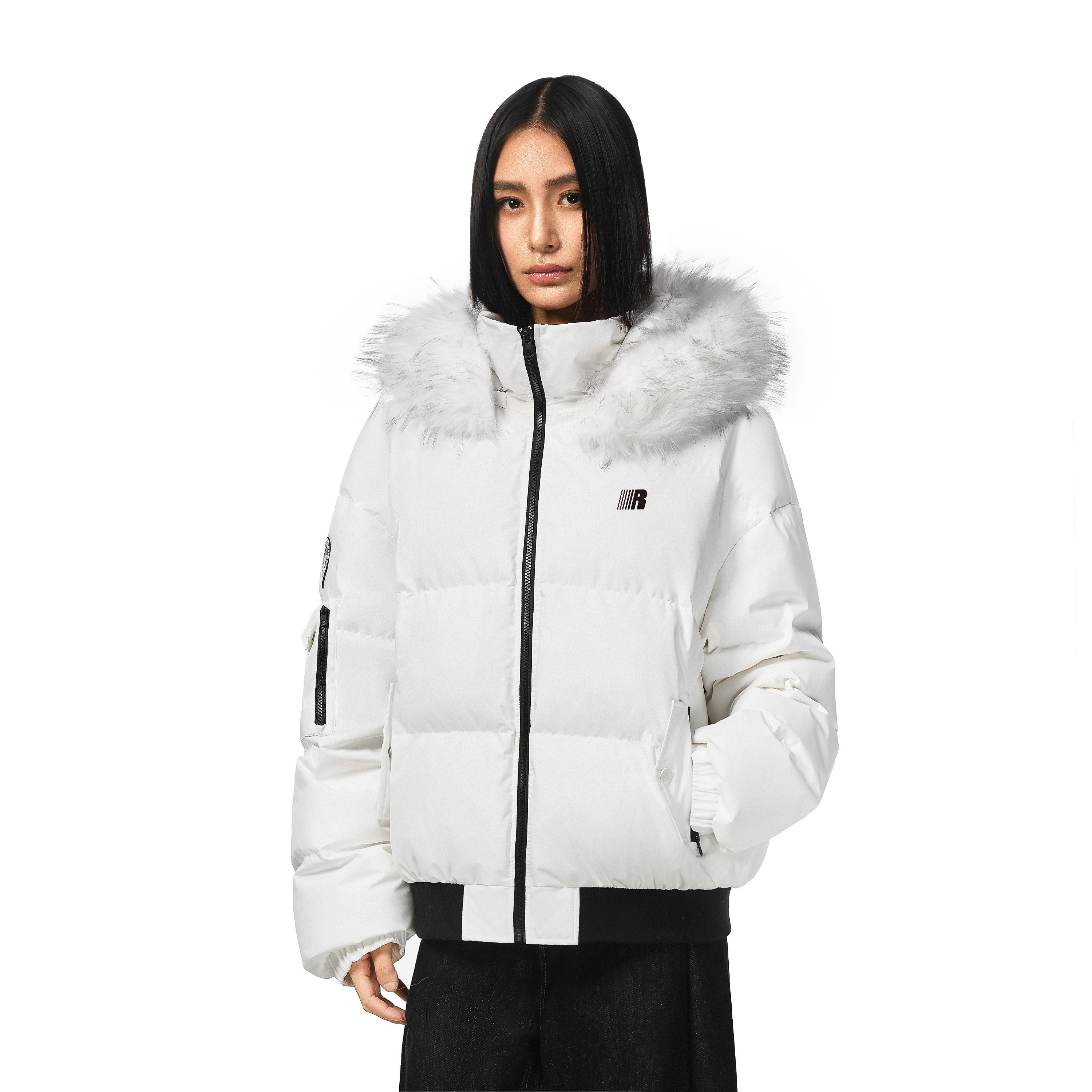 FDR官方店 撞色毛领工装派克服厚外套男款2025新款羽绒服冬季女款,淘宝优惠券,粉丝福利购,淘宝优惠卷