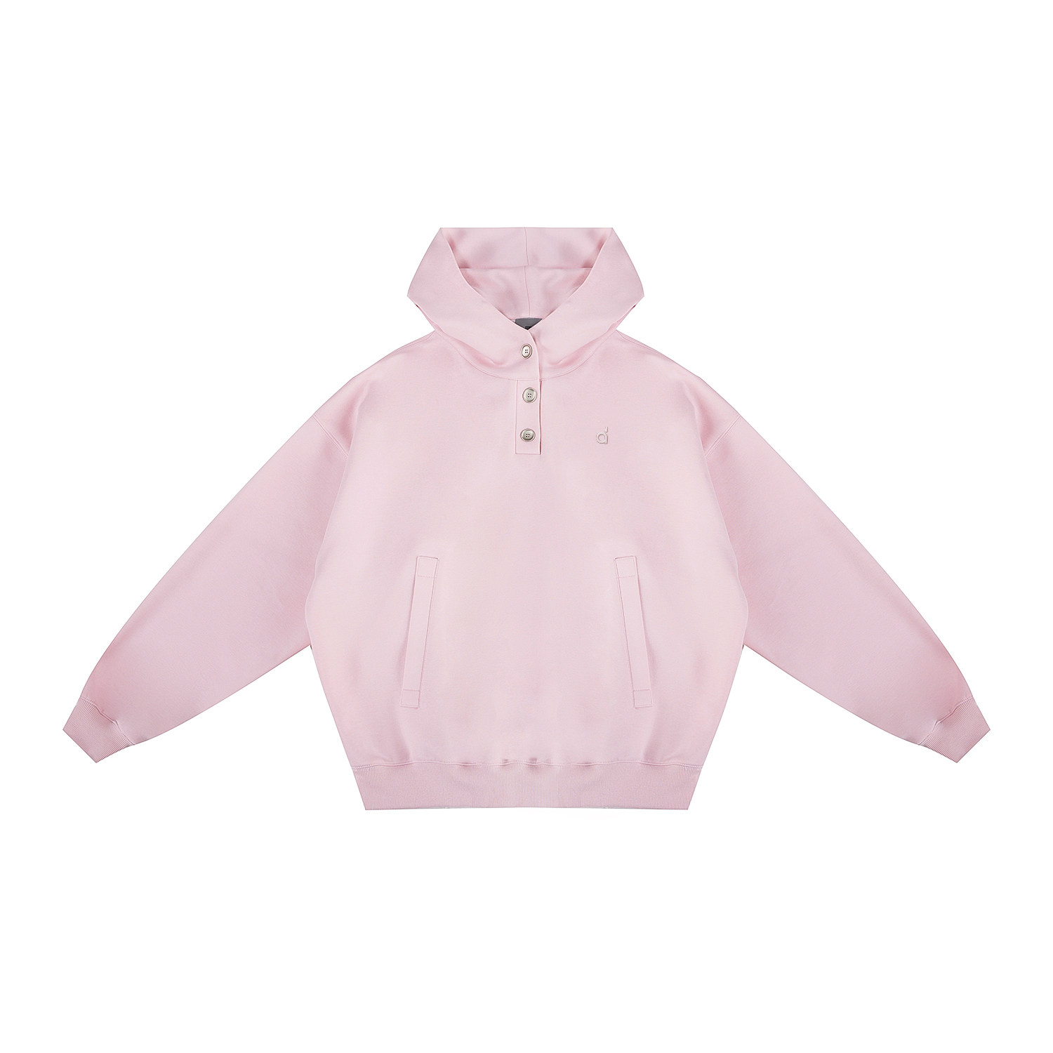 FDR官方店 7A抗菌纽扣空气层连帽卫衣外套男女秋季重磅保暖上衣