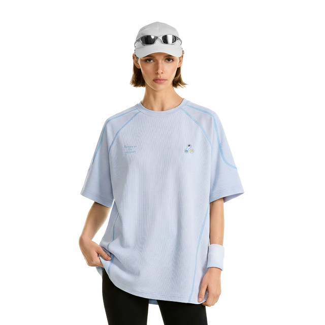 FDR official store Ice cream three-color rotary printed short-sleeved men's and women's 2026 summer new loose sports T-shirt