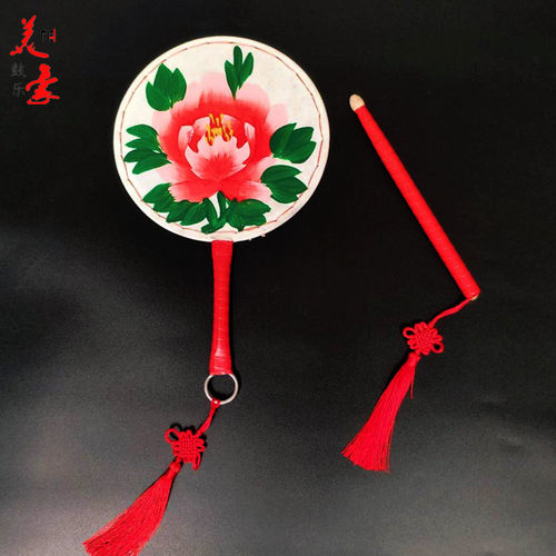 精品太平鼓 儿童 扇子鼓 单面鼓 扇鼓 秧歌鼓 太平女儿鼓 - 图1