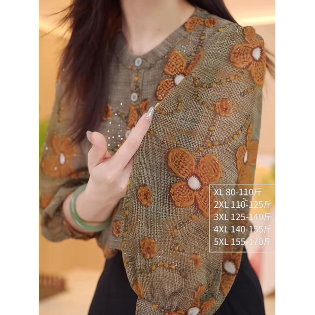 ແມ່ຍິງຄົນອັບເດດ: ຄໍຕະຫຼອດ floral top