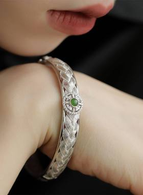 925银宫廷风编织蕾丝高级感手镯