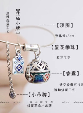 925银复古镂空香囊吊坠可打开