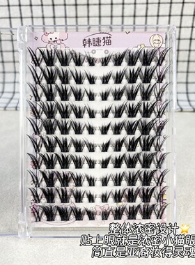 拿捏钓系小猫眼妆！波斯猫假睫毛浓密亚裔上镜狐系斜飞自带眼线感