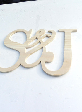 七彩创意婚礼木质挂牌道具摆饰