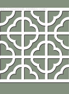 中式风百叶窗几何体珠宝光影道具