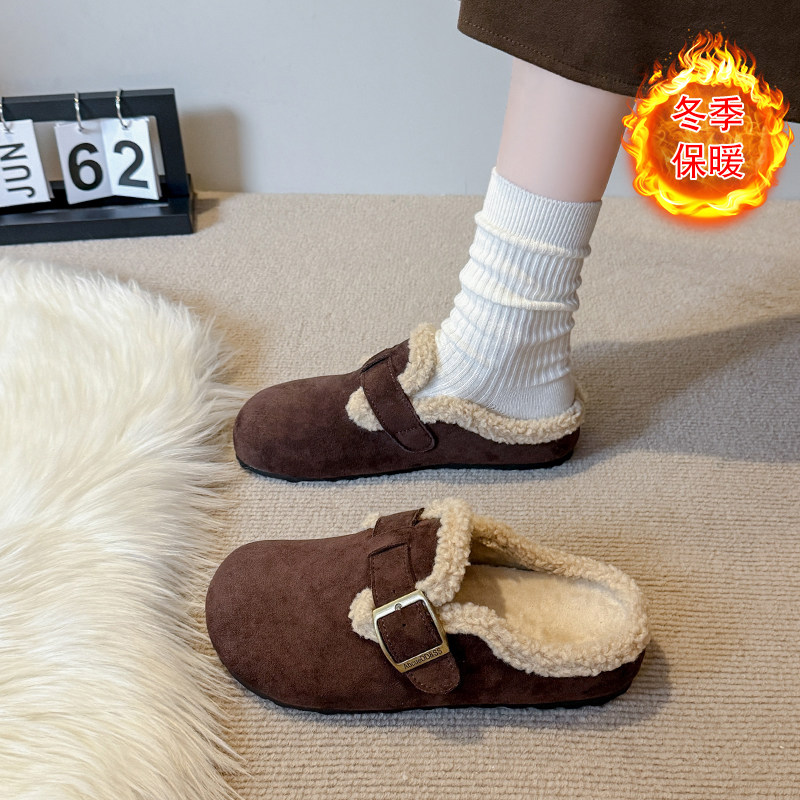 复古勃肯鞋女2025新款冬季女士平底配裙子小香风仙女风学生棉鞋,淘宝优惠券,粉丝福利购,淘宝优惠卷