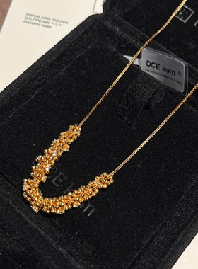 Poetry 轻奢气质高碳钻18k金秋冬百搭锁骨链高级感时髦项链