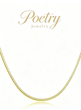 Poetry Jewerly 925纯银蛇骨链项链女款轻奢小众高级感秋冬毛衣链