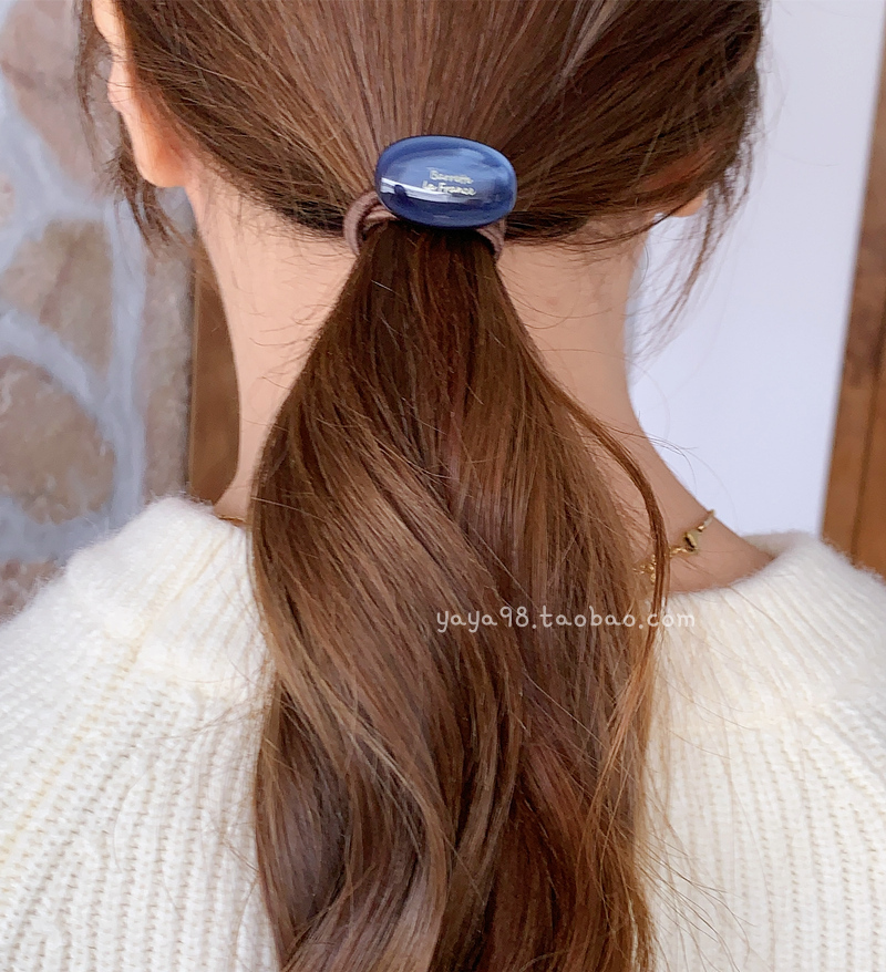 彩色小糖果~韩国FRANCE椭圆小发圈 法式少女心可爱头绳发绳橡皮筋 - 图2