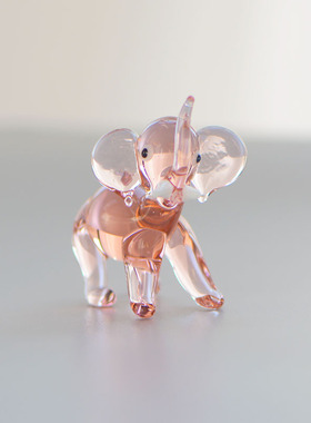 琉璃手工小熊小象摆件